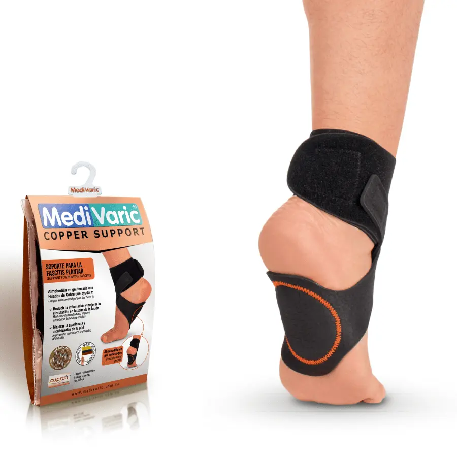 Plantar Fasciitis Anklet with Gel Pad and Copper Yarn