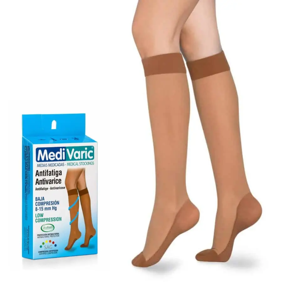 Чорапи до коляното със затворени пръсти фини/прозрачни 8-15 mmHg