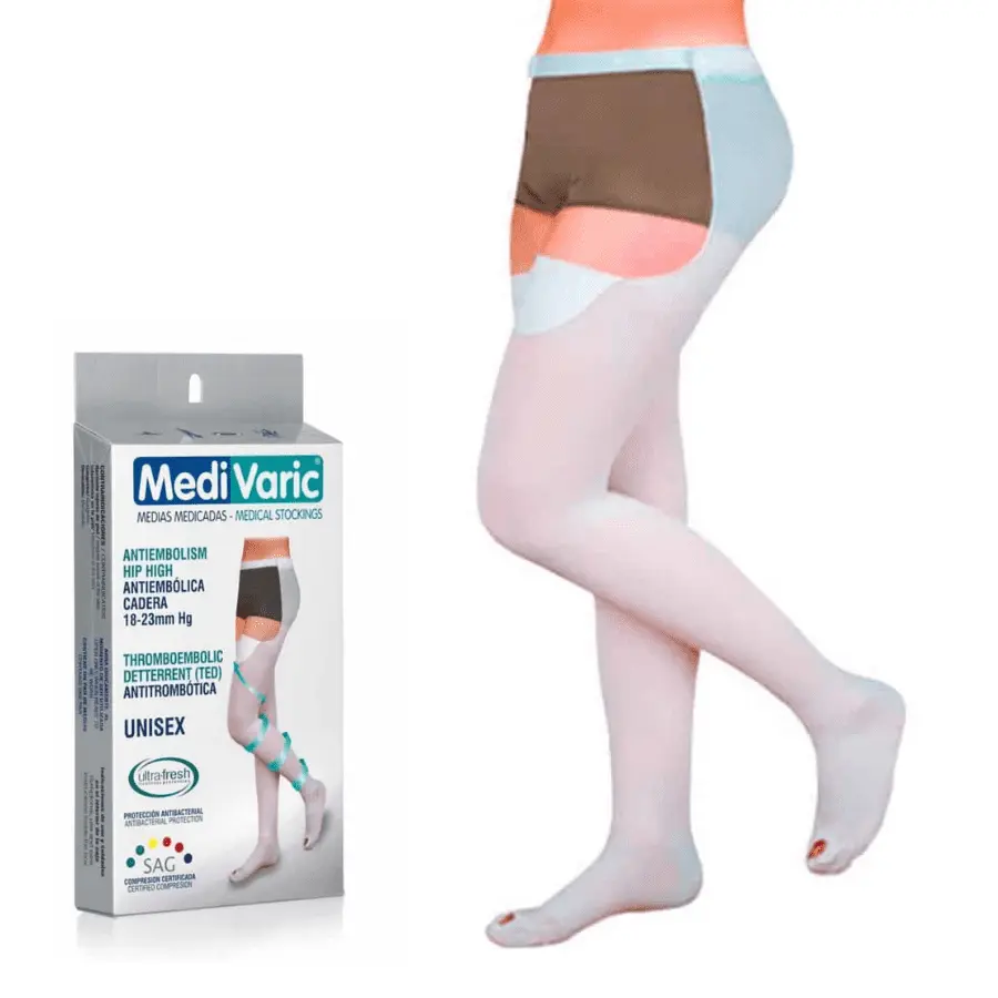 Antiembolic Stockings – Thigh High, Waist Attachment, 18-23mmH