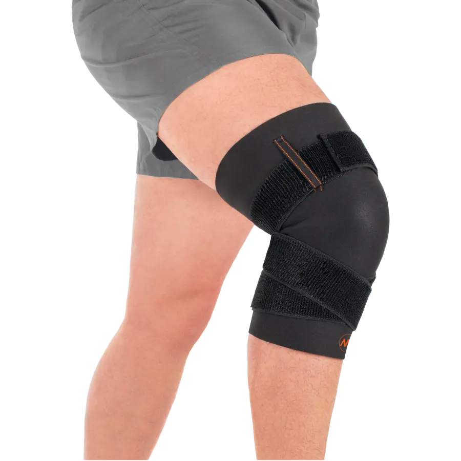 Closed Knee Brace with Spiral Bands with Copper Yarn