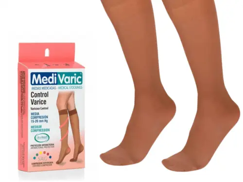 Medium Compression Stockings – Knee High, Closed Toe, Opaque, 15-20mmHg
