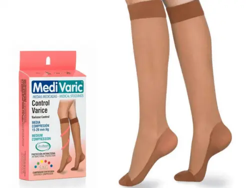 Чорапи до коляното със затворени пръсти, фини/прозрачни 15-20 mmHg